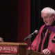 Bertie Ahern accepting his honorary degree from Washington College