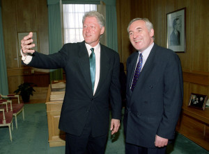 Bill Clinton and Bertie Ahern