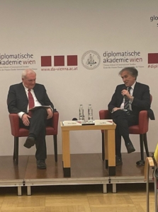 Bertie Ahern with Dr Emil Brix at the Diplomatic Academy Vienna (2)