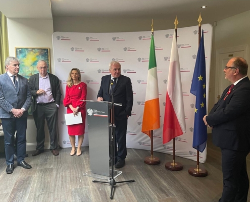 Bertie Ahern at The National Day of the Republic of Poland and the anniversary of the adoption of the first Polish constitution in 1791 also the first codified constitution in Europe