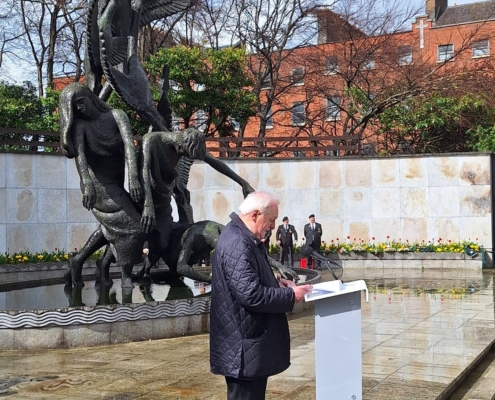 Bertie Ahern at the 1916 Relatives Association Annual Commemoration of the 1916 Easter Rising at the Garden of Remembrance