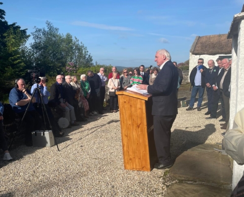 Bertie Ahern at the Opening of Sean Mac Diarmada 2024 Summer School and at the homestead of Sean Mac Diarmada in County Leitrim (4)