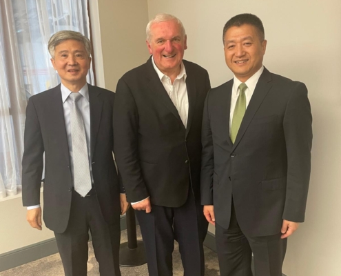 Bertie Ahern meeting with Mr Lu Kang Minister of International Department of the CPC Central IDCPC and Chinese Ambassador He Xiangdong